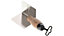 Toolty Corner Lining Internal Angled Trowel with Cork Handle 80x60mm Stainless Steel for Plastering Finishing DIY