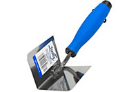 Toolty Corner Lining Internal Angled Trowel with Rubber Handle 80x60mm Stainless Steel for Plastering Finishing DIY