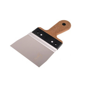 Toolty Filling Taping Spatula with Cork Handle on Aluminium Profile 150/90mm Stainless Steel for Plastering Finishing Rendering