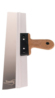 Toolty Filling Taping Spatula with Cork Handle on Aluminium Profile 450/60mm Stainless Steel for Plastering Finishing Rendering