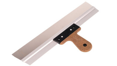 Toolty Filling Taping Spatula with Cork Handle on Aluminium Profile 450/60mm Stainless Steel for Plastering Finishing Rendering
