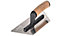 Toolty Flexible Trapezoidal Trowel with Cork Handle on Polyamide Foot 240mm Stainless Steel for Finishing Plastering Smoothing DIY