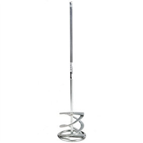 Toolty Italian Mixing Paddle Stirrer Agitator Mixer Whisk 80x400x7mm HEX Galvanized Steel for Adhesive Mortar Plaster DIY