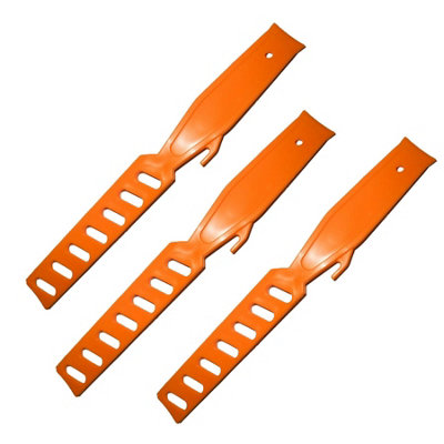 Toolty Manual Paint Stirrer 280mm Set 3PCS Plastic Orange for Paint Liquid Varnish Mixing Stirring DIY