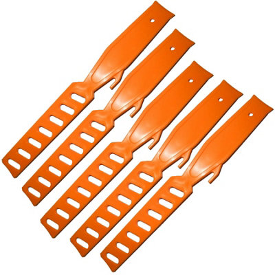 Toolty Manual Paint Stirrer 280mm Set 5PCS Plastic Orange for Paint Liquid Varnish Mixing Stirring DIY