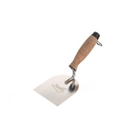 Toolty Margin Wall Putty Finishing Trowel with Cork Handle 100mm Stainless Steel for Brickwork and Plastering Rendering DIY K