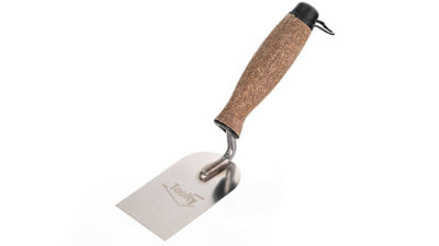 Toolty Margin Wall Putty Finishing Trowel with Cork Handle 60mm Stainless Steel for Brickwork and Plastering Rendering DIY K