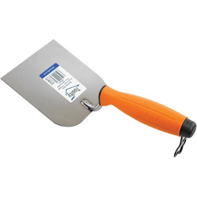 Toolty Margin Wall Putty Finishing Trowel with Rubber Handle 120mm Stainless Steel for Brickwork and Plastering Rendering DIY