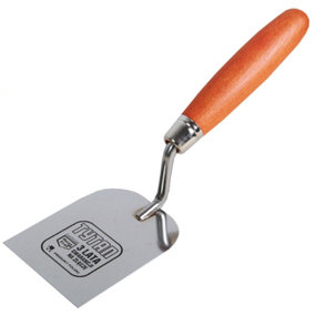 Toolty Margin Wall Putty Finishing Trowel with Wooden Handle 100mm Stainless Steel for Brickwork and Plastering Rendering DIY
