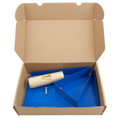 Toolty Mortar Holder Device Hawk with Wooden Handle Powder Coated Stainless Steel for Masonry and Finising Work DIY