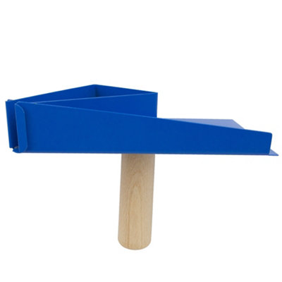 Toolty Mortar Holder Device Hawk with Wooden Handle Powder Coated Stainless Steel for Masonry and Finising Work DIY