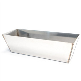 Toolty Plasterers Mud Pan Stainless Steel - 300mm - 12" (Top) - for Holding Mixing Plastering Grouting Drywall - Welded DIY