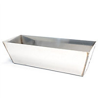 Toolty Plasterers Mud Pan Stainless Steel - 360mm - 14" (Top) - for Holding Mixing Plastering Grouting Drywall - Welded DIY