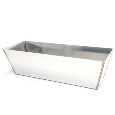 Toolty Plasterers Mud Pan Stainless Steel - 360mm - 14" (Top) - for Holding Mixing Plastering Grouting Drywall - Welded DIY