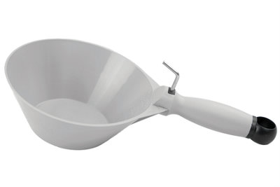 Toolty Plastic Scoop Masonry Pan - 165mm Gray - PVC for Grain Powder Plaster Mortar Water Scooping DIY