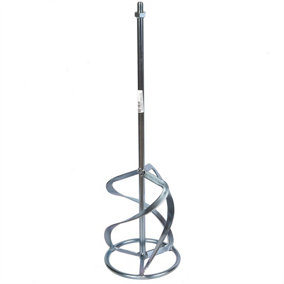 Toolty Professional Mixing Paddle Stirrer Mixer Whisk Agitator 180x750mm M14 Thread Galvanized Steel for Concrete Plaster DIY
