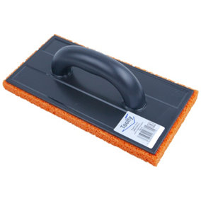 Toolty PVC Grouting Sponge Float with Orange Hydro Rubber - 280x140x15mm - for Wet Plastering Rendering DIY