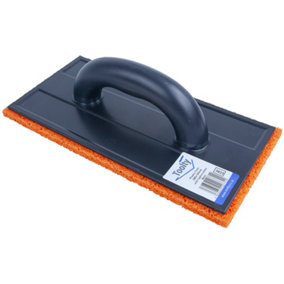 Toolty PVC Grouting Sponge Float with Orange Hydro Rubber - 280x140x8mm - for Wet Plastering Rendering DIY