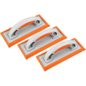 Toolty Rubber Grouting Float 250x95mm Set 3PCS Replaceable Rubber Two Component Handle Tiling Finishing Tool Trowel Floors Walls