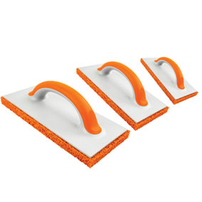 Toolty Sponge Grouting Float 280x140x30mm Set 3PCS Hydro Rubber Duo Color Handle Tiling Finishing Tool Trowel Floors Walls
