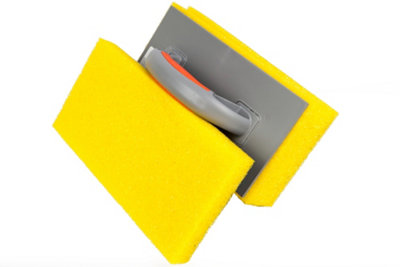 Toolty Sponge Grouting Float 280x140x30mm Set 3PCS Orange Coarse Two Component Handle Tiling Finishing Tool Trowel Floors Walls