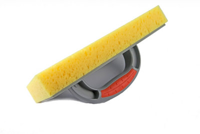 Toolty Sponge Grouting Float 280x140x40mm Yellow Medium Dense Two Component Handle for Tiling Finishing Tool Trowel Floors Walls