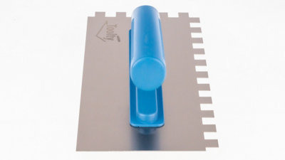 Toolty Stainless Steel Adhesive Notched Trowel with Plastic Handle - 270mm - 12x12mm - for Tiling Plastering Rendering DIY - 4