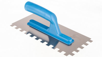 Toolty Stainless Steel Adhesive Notched Trowel with Plastic Handle - 270mm - 12x12mm - for Tiling Plastering Rendering DIY - 7
