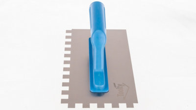Toolty Stainless Steel Adhesive Notched Trowel with Plastic Handle - 270mm - 12x12mm - for Tiling Plastering Rendering DIY - 8