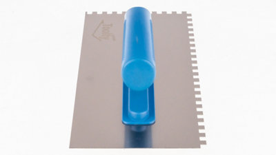 Toolty Stainless Steel Adhesive Notched Trowel with Plastic Handle - 270mm - 6x6mm - for Tiling Plastering Rendering DIY - 4