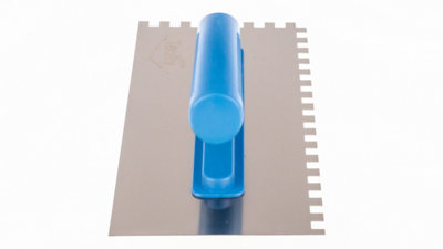 Toolty Stainless Steel Adhesive Notched Trowel with Plastic Handle - 270mm - 8x8mm - for Tiling Plastering Rendering DIY - 4
