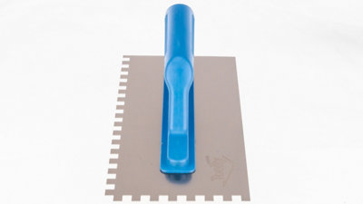 Toolty Stainless Steel Adhesive Notched Trowel with Plastic Handle - 270mm - 8x8mm - for Tiling Plastering Rendering DIY - 8