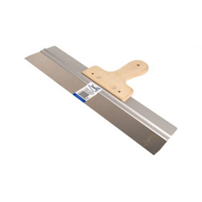 Toolty Stainless Steel Filling Taping with Wooden Handle and Aluminum Profile 450x60mm for Plastering Rendering Finishing