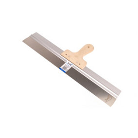 Toolty Stainless Steel Filling Taping with Wooden Handle and Aluminum Profile 600x60mm for Plastering Rendering Finishing