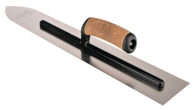 Toolty Stainless Steel Flooring Trowel with Cork Handle 500mm Stainless Steel for Plastering Rendering Flooring DIY - 3