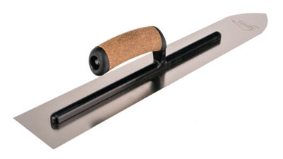 Toolty Stainless Steel Flooring Trowel with Cork Handle 500mm Stainless Steel for Plastering Rendering Flooring DIY - 7