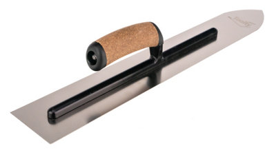Toolty Stainless Steel Flooring Trowel with Cork Handle 500mm Stainless Steel for Plastering Rendering Flooring DIY - 5