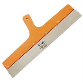 Toolty Stainless Steel Spatula Filling Taping with Wooden Handle 400mm for Plastering Rendering Finishing Sand Cement DIY