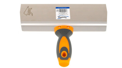 Toolty Stainless Steel Spatula Taping Filling with Rubber Handle and Aluminum Profile 250x90mm for Plastering Finishing DIY - 6