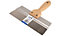 Toolty Stainless Steel Spatula Taping Filling with Wooden Handle and Aluminum Profile 250x60mm for Plastering Finishing DIY