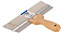 Toolty Stainless Steel Spatula Taping Filling with Wooden Handle and Aluminum Profile 250x60mm for Plastering Finishing DIY