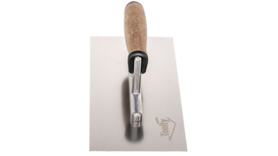 Toolty Stainless Steel Trowel with Cork Handle on Aluminium Foot 270mm for Plastering Rendering Finishing Smoothing DIY - 8