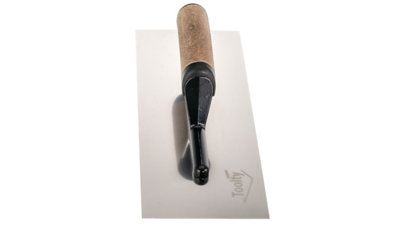 Toolty Stainless Steel Trowel with Cork Handle on Aluminium Foot 320mm for Plastering Rendering Finishing Smoothing DIY - 8