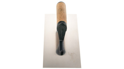 Toolty Stainless Steel Trowel with Cork Handle on Polyamide Foot 280mm for Plastering Rendering Finishing Smoothing DIY - 8