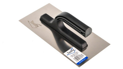 Toolty Stainless Steel Trowel with Plastic Handle 270mm for Smoothing Plaster Mortar Adhesive Plastering Rendering DIY - 3