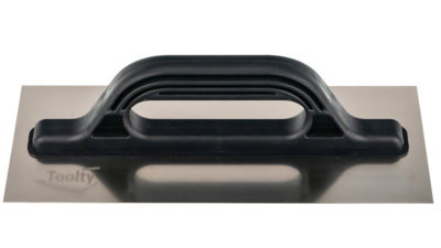 Toolty Stainless Steel Trowel with Plastic Handle 320mm for Smoothing ...