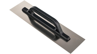 Toolty Stainless Steel Trowel with Plastic Handle 480mm for Smoothing Plaster Mortar Adhesive Plastering DIY - 3