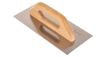 Toolty Stainless Steel Trowel with Wooden Handle 280mm for Smoothing ...