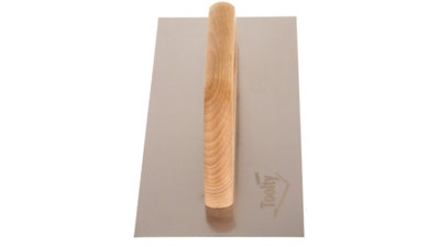 Toolty Stainless Steel Trowel with Wooden Handle 280mm for Smoothing Plaster Mortar Adhesive Plastering DIY - 5