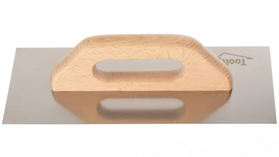 Toolty Stainless Steel Trowel with Wooden Handle 320mm for Smoothing ...